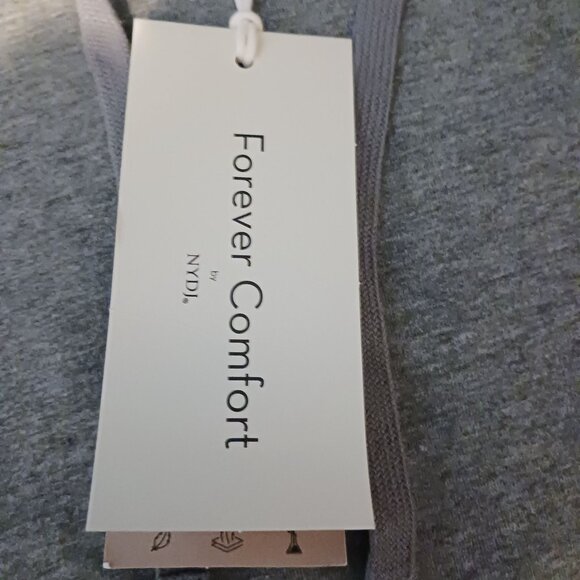 NEW NYDJ Forever Comfort Cropped Hoodie, Size‎ L in Light Heather Grey - Picture 8 of 13